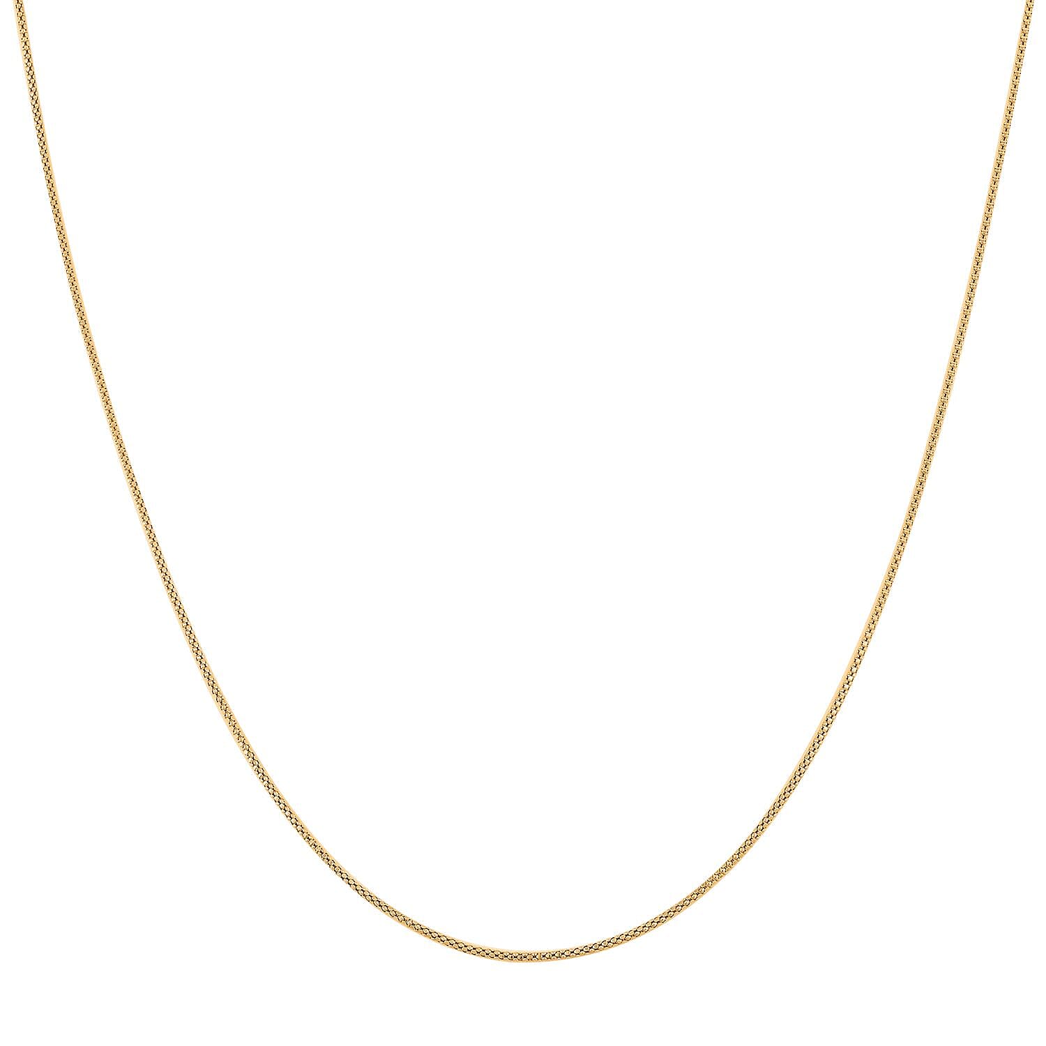 14K Yellow Gold Over Sterling Silver Necklace 18-24 Inches 4.20 Grams