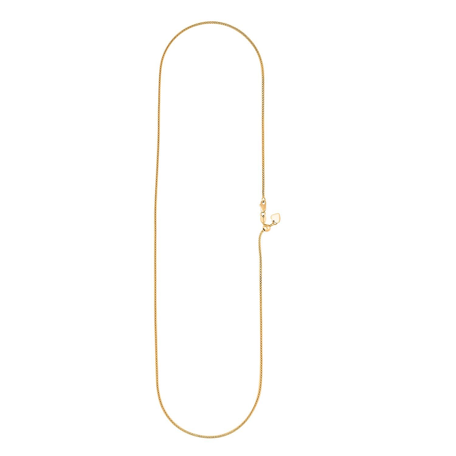 14K Yellow Gold Over Sterling Silver Necklace 18-24 Inches 4.20 Grams