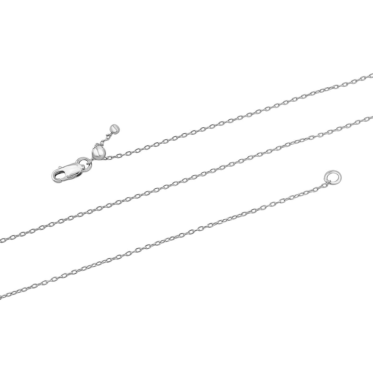Cable Chain Necklace in Sterling Silver 7.4 Grams 18-24 Inches image number 3