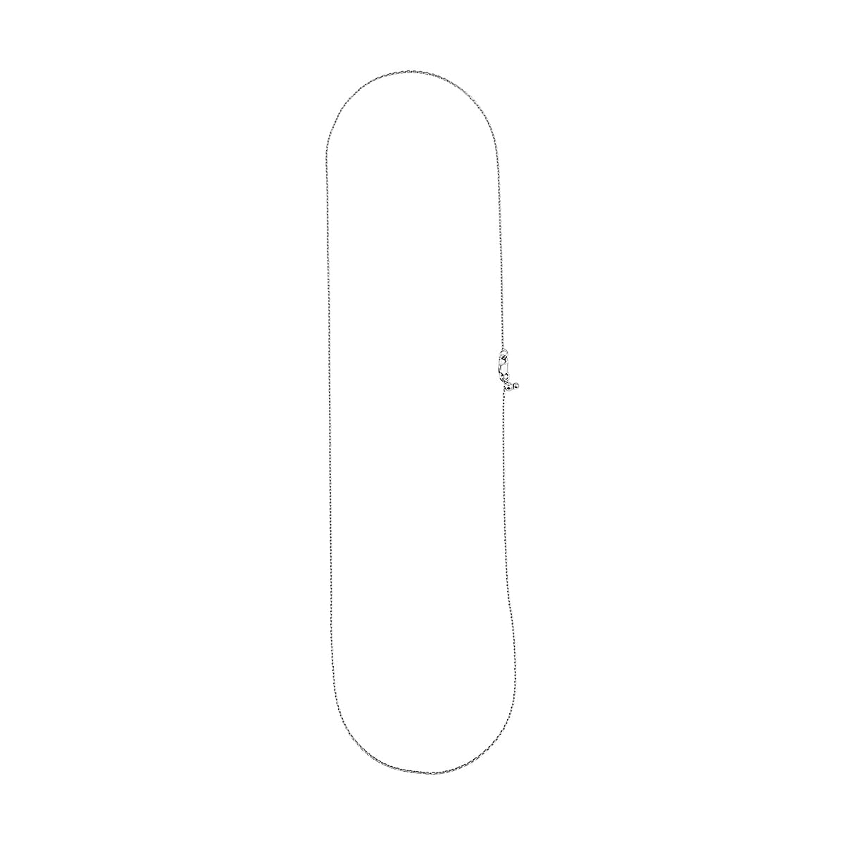 Cable Chain Necklace in Sterling Silver 7.4 Grams 18-24 Inches image number 4