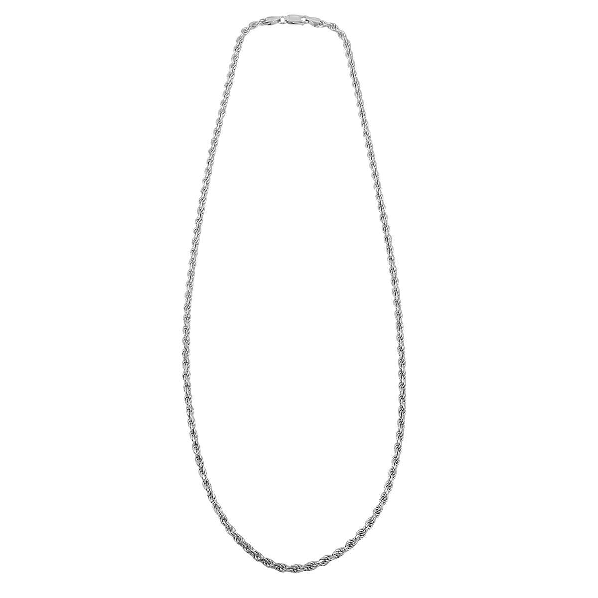 Sterling Silver Rope Chain Necklace 24 Inches 22.8 Grams image number 4