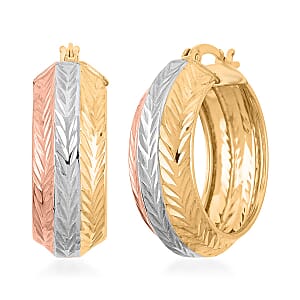 14K YRG and Sterling Silver Earrings 4 Grams