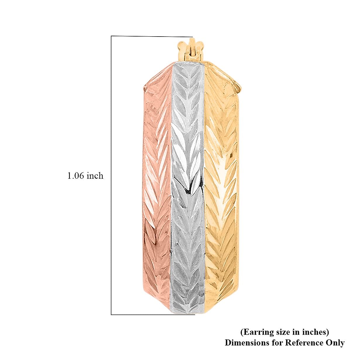 14K YRG and Sterling Silver Earrings 4 Grams image number 4
