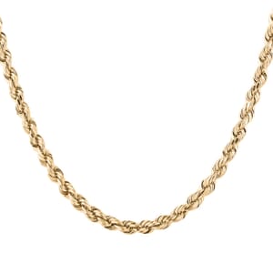 10K Yellow Gold 5mm Rope Chain Necklace 24 Inches 9.4 Grams