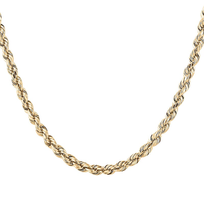 10K Yellow Gold 5mm Rope Chain Necklace 26 Inches 10.4 Grams