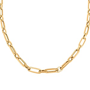 5mm Paper Clip Chain Necklace in 10K Yellow Gold 14.10 Grams 20 Inches