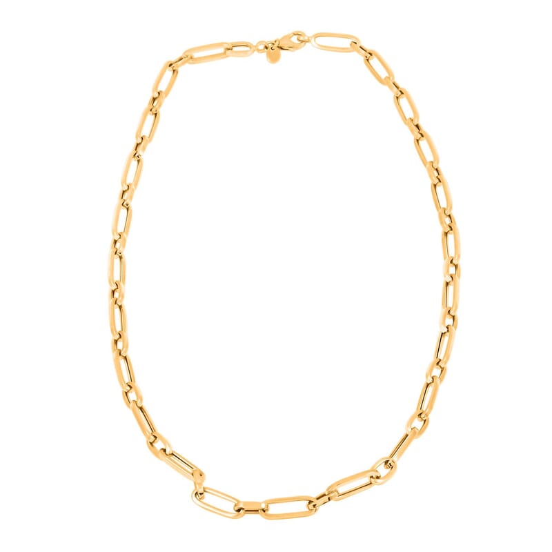 5mm Paper Clip Chain Necklace in 10K Yellow Gold 14.10 Grams 20 Inches