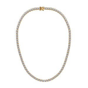 D'Joy Moissanite Necklace in 18K Vermeil Yellow Gold Over Sterling Silver 41.65 ctw (18 Inches)