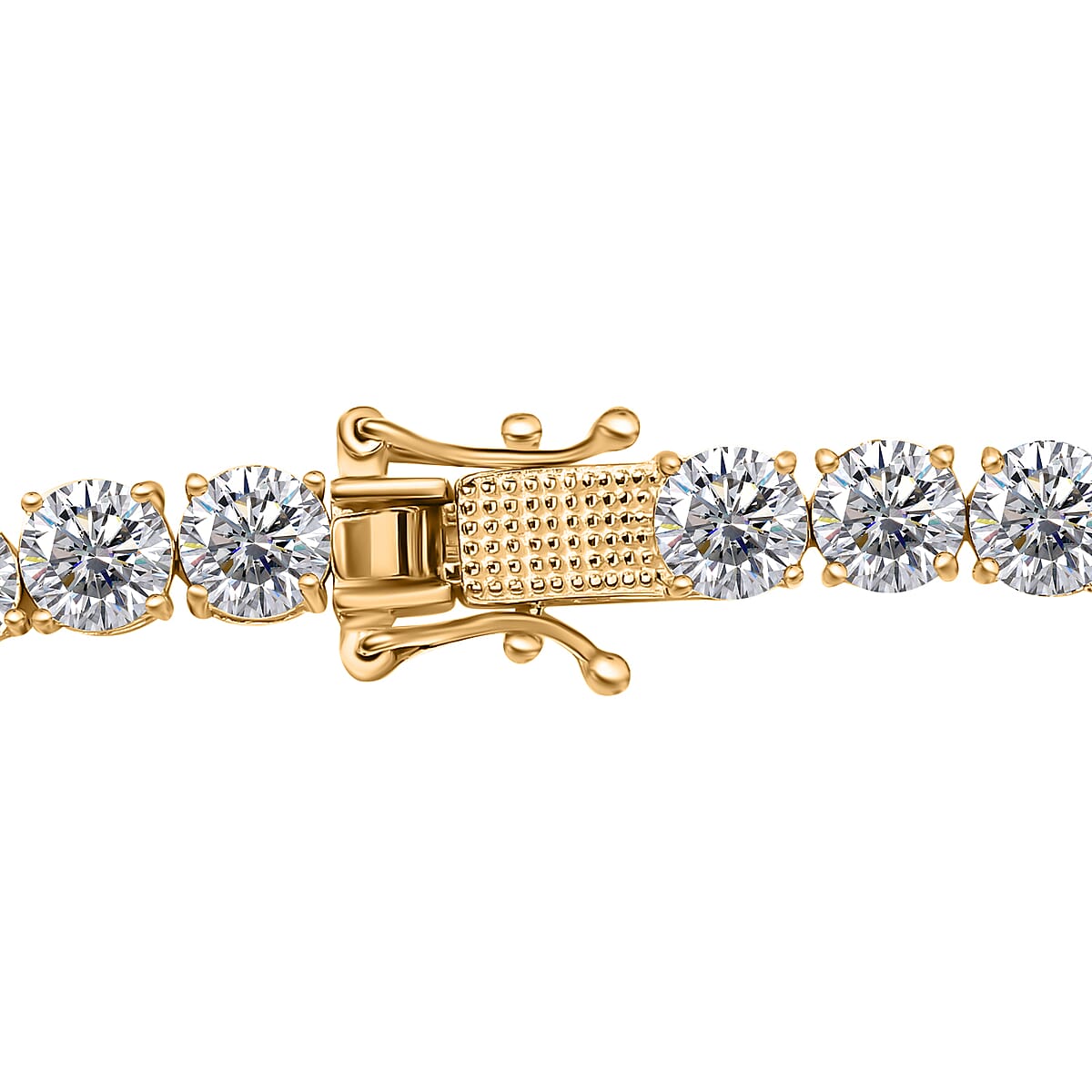 D'Joy Moissanite Necklace in 18K Vermeil Yellow Gold Over Sterling Silver 41.65 ctw (18 Inches) image number 2