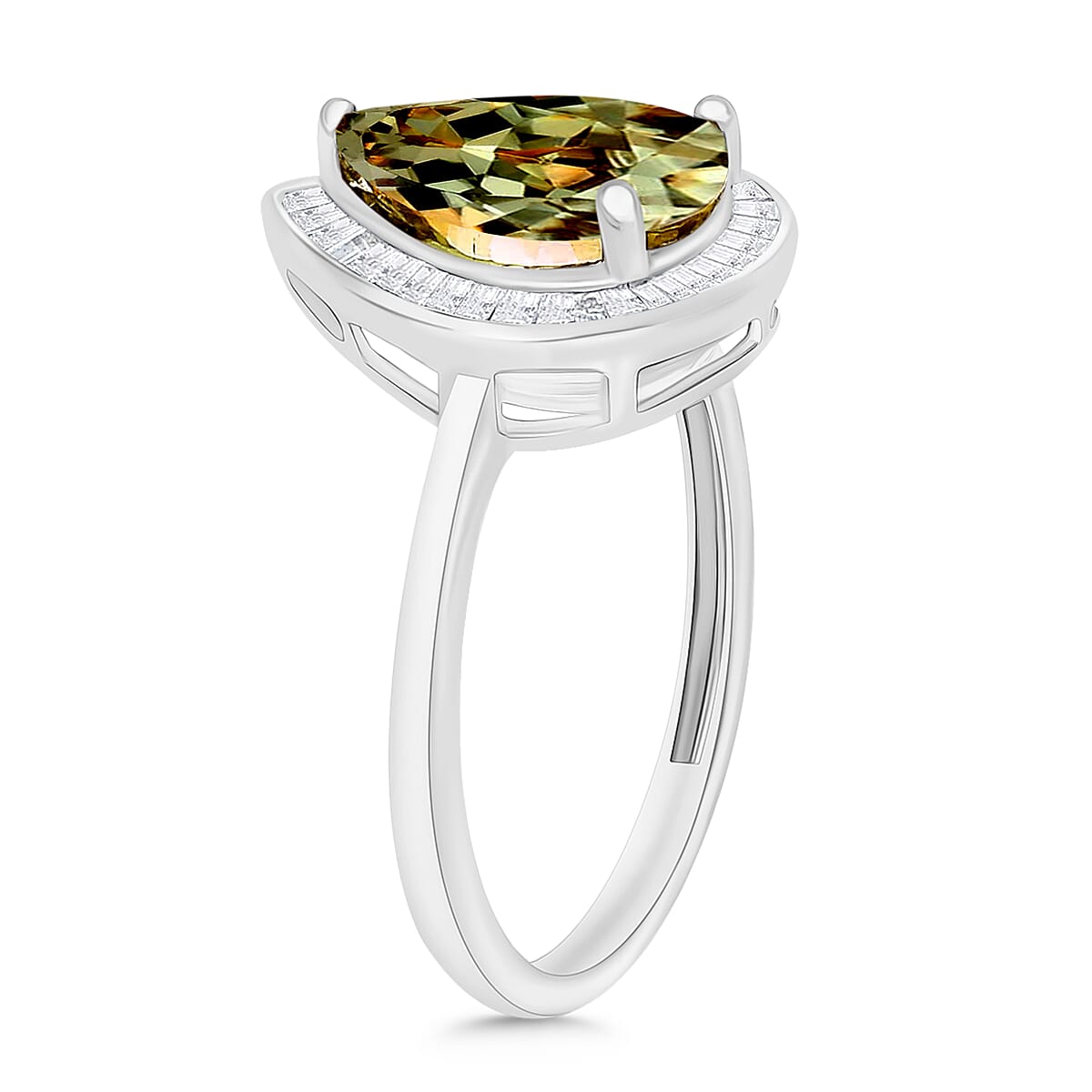 Rhapsody AAAA Turkizite and E-F VS2 Diamond 2.20 ctw Ring in 950 Platinum (Size 10.0) image number 2