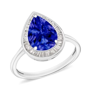 Rhapsody AAAA Tanzanite and E-F VS2 Diamond 2.20 ctw Ring in 950 Platinum (Size 10.0)