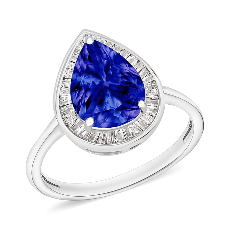 Rhapsody AAAA Tanzanite and E-F VS2 Diamond 2.20 ctw Ring in 950 Platinum (Size 10.0) 5.5 Grams