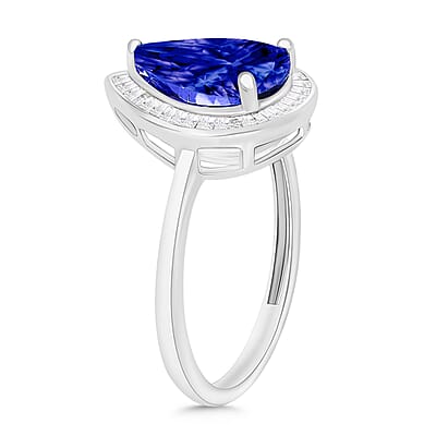 Rhapsody AAAA Tanzanite and E-F VS2 Diamond 2.20 ctw Ring in 950 Platinum (Size 10.0) 5.5 Grams