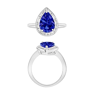 Rhapsody AAAA Tanzanite and E-F VS2 Diamond 2.20 ctw Ring in 950 Platinum (Size 10.0) (Del. in 10-12 Days)