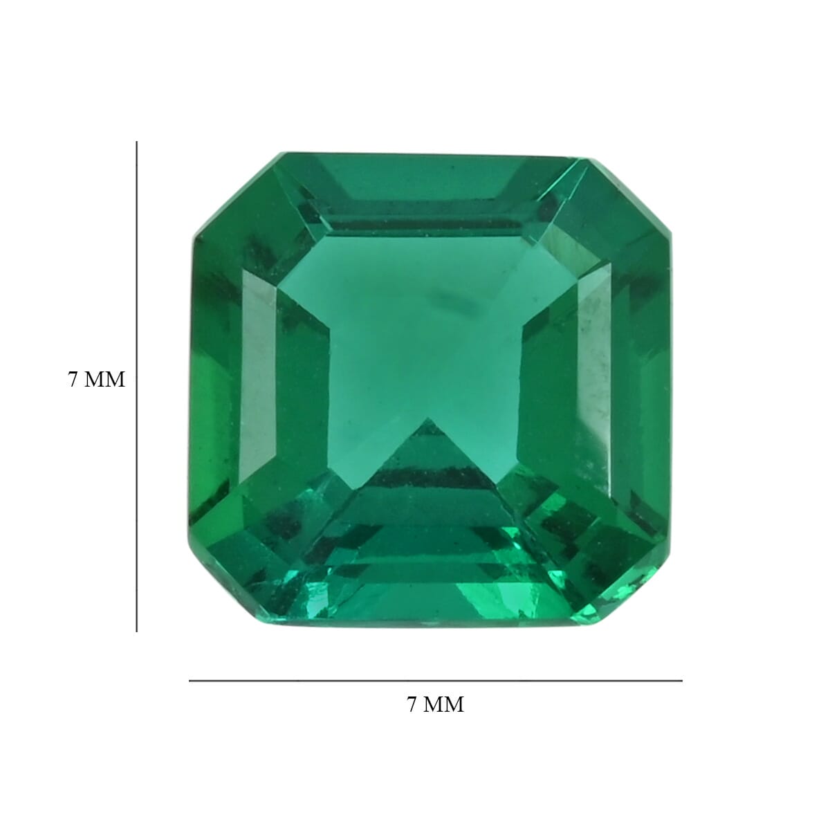 Luxuriant Lab Grown AAAA Emerald (Oct 7x7 mm) 1.00 ctw image number 3