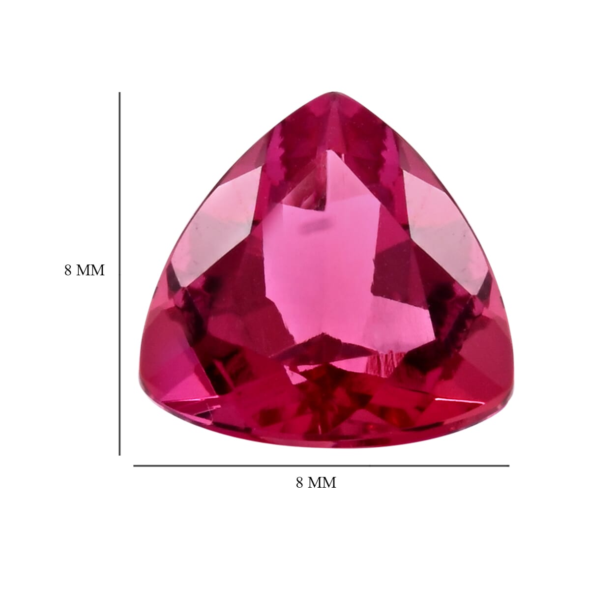 Luxuriant Lab Grown AAAA Bixbite (Trillion 8x8 mm) 1.50 ctw image number 3