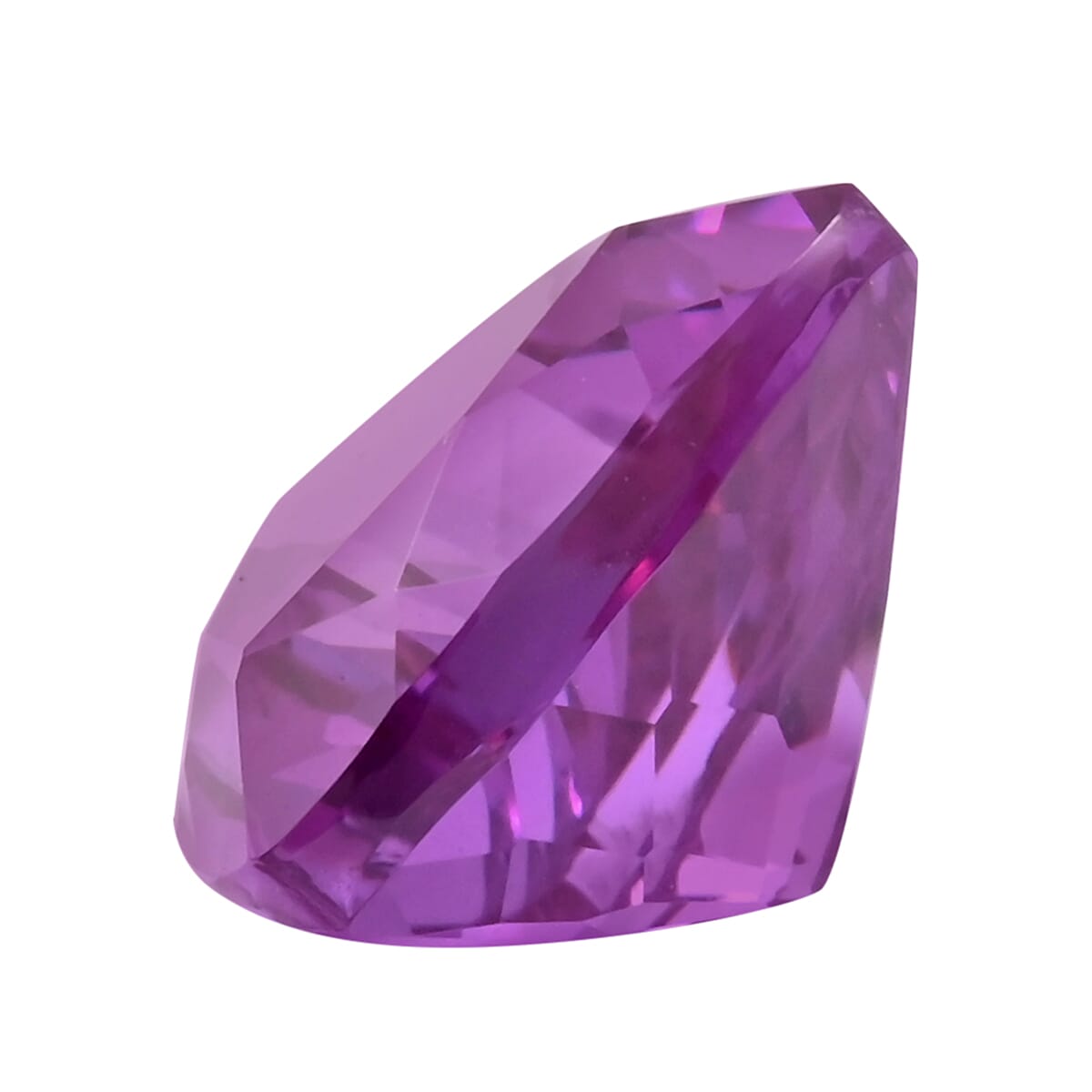 AAAA Luxuriant Lab Grown Purple Sapphire (Trillion 10x10 mm) 4.50 ctw image number 1