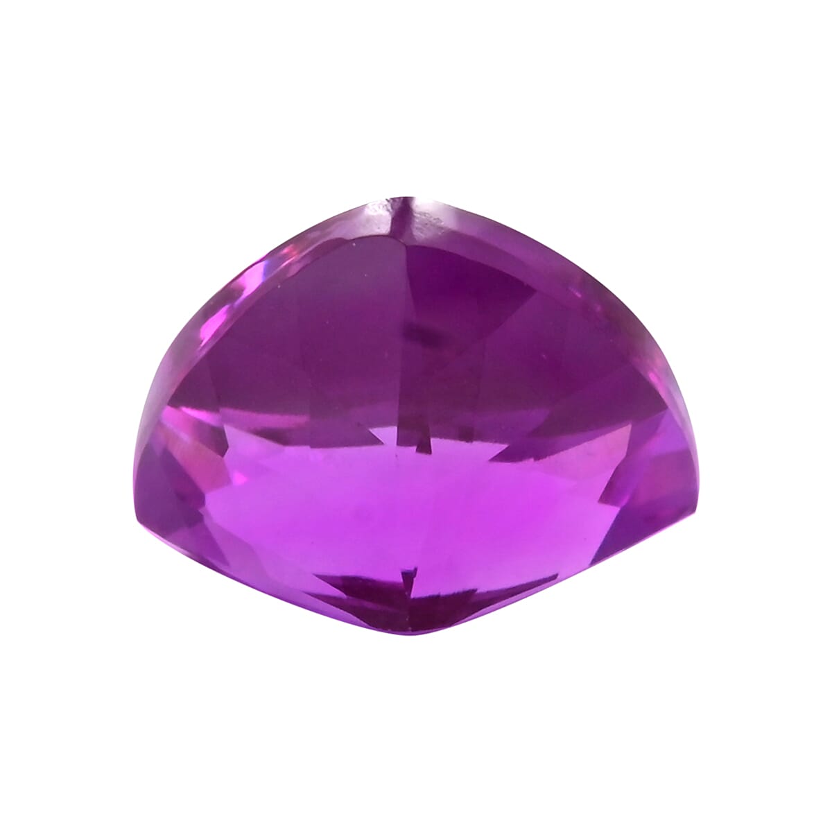 AAAA Luxuriant Lab Grown Purple Sapphire (Trillion 10x10 mm) 4.50 ctw image number 2