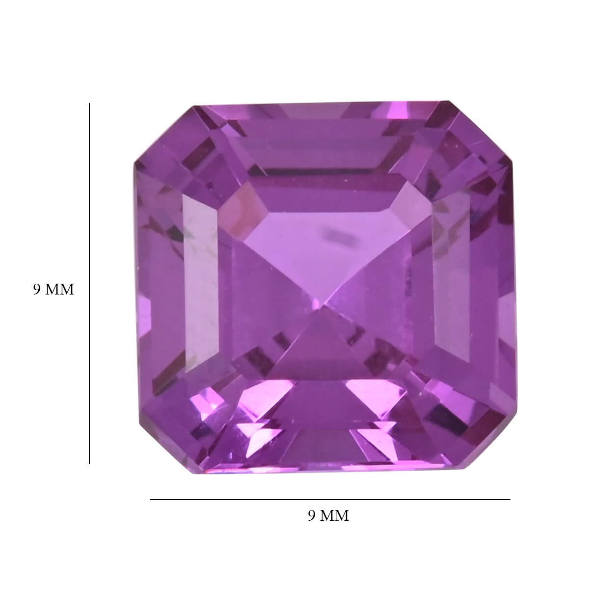 AAAA Luxuriant Lab Grown Purple Sapphire (Oct 9x9 mm) 4.50 ctw image number 3