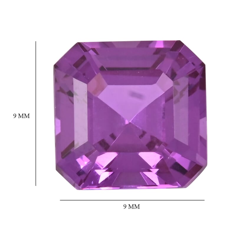 AAAA Luxuriant Lab Grown Purple Sapphire (Oct 9x9 mm) 4.50 ctw