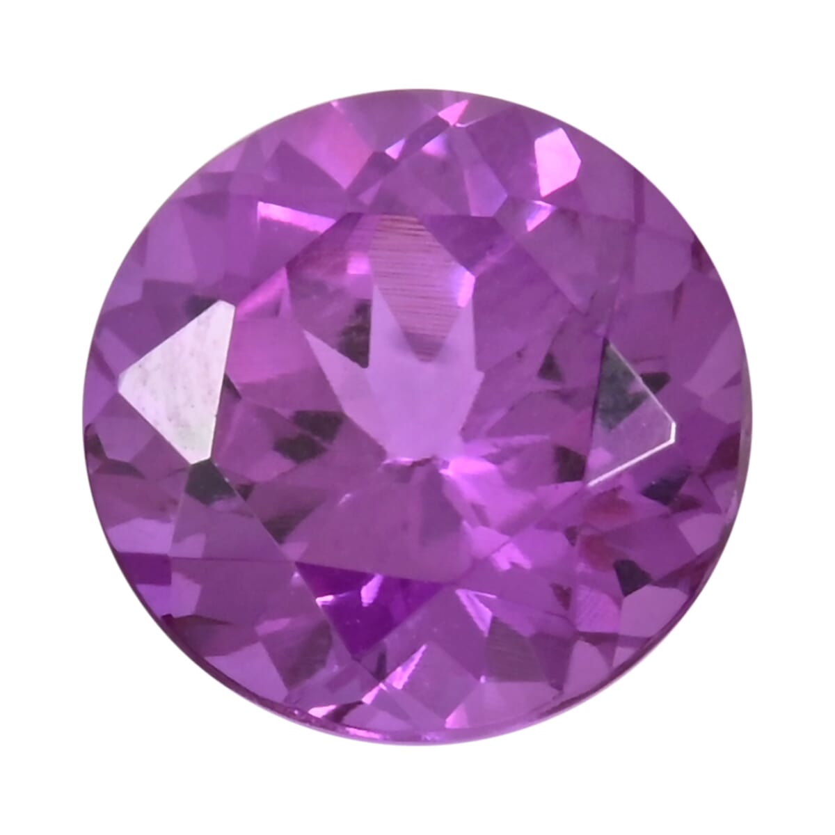 AAAA Luxuriant Lab Grown Purple Sapphire (Rnd 10 mm) 4.50 ctw image number 0