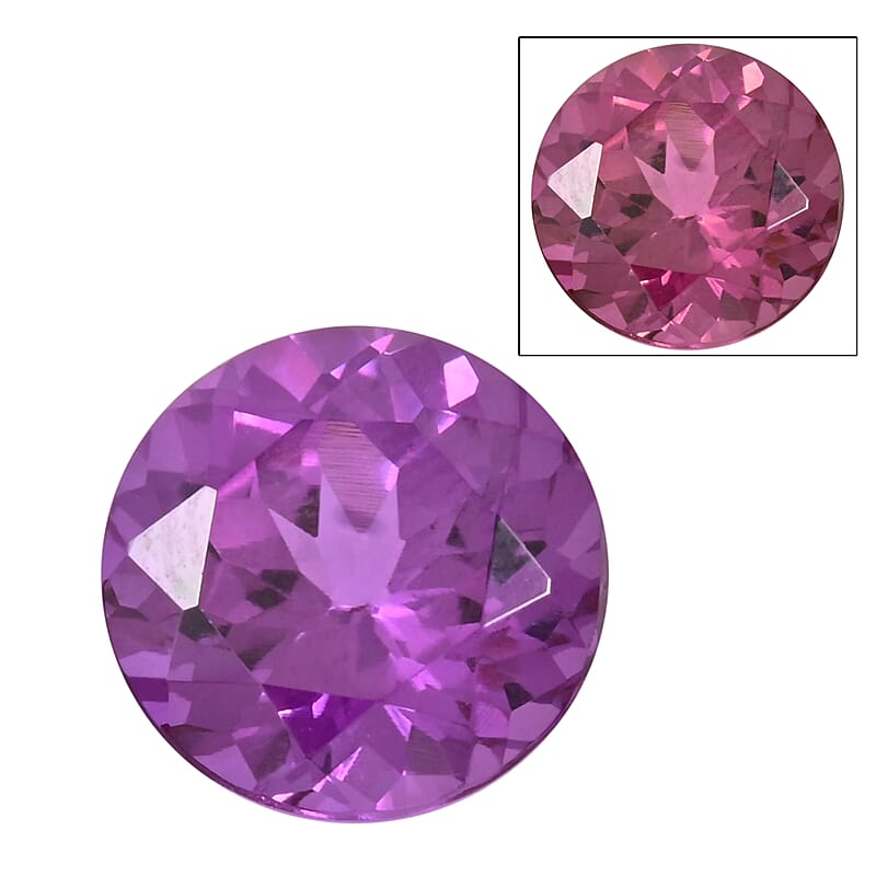 AAAA Luxuriant Lab Grown Purple Sapphire (Rnd 10 mm) 4.50 ctw