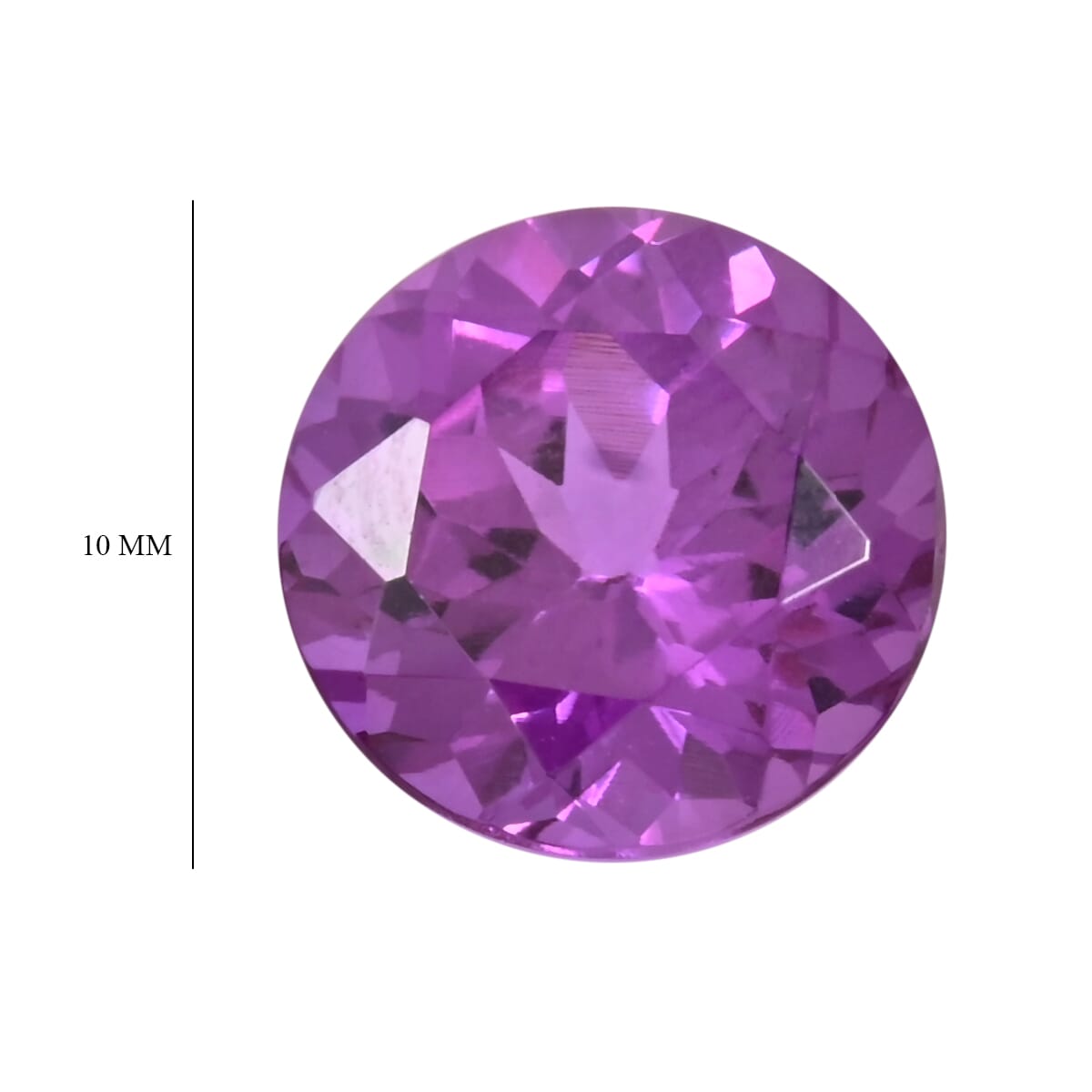AAAA Luxuriant Lab Grown Purple Sapphire (Rnd 10 mm) 4.50 ctw image number 3