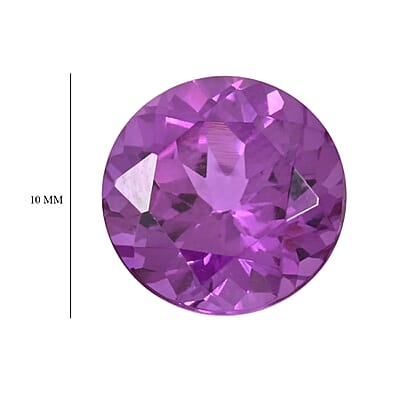 AAAA Luxuriant Lab Grown Purple Sapphire (Rnd 10 mm) 4.50 ctw