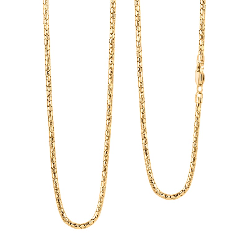 10K Yellow Gold 1.7mm Luca Necklace 20 Inches 4.6 Grams