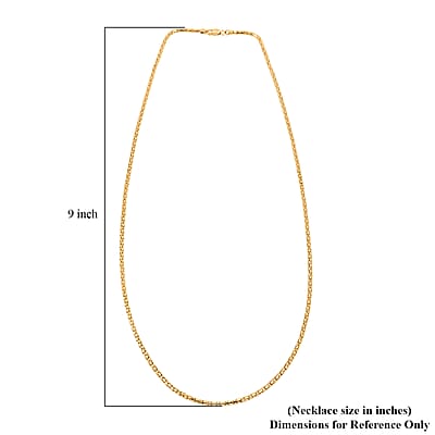 10K Yellow Gold 1.7mm Luca Necklace 20 Inches 4.6 Grams
