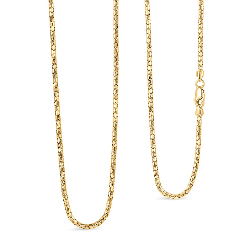 10K Yellow Gold 1.7mm Luca Necklace 22 Inches 5 Grams