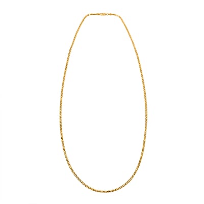 10K Yellow Gold 1.7mm Luca Necklace 22 Inches 5 Grams