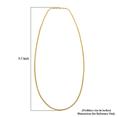 10K Yellow Gold 1.7mm Luca Necklace 22 Inches 5 Grams