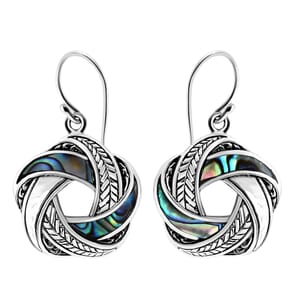 Bali Legacy Abalone Shell Earrings in Sterling Silver