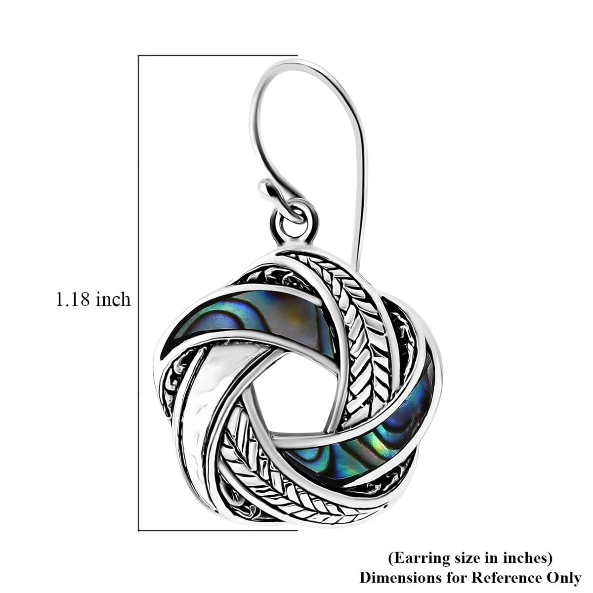 Bali Legacy Abalone Shell Earrings in Sterling Silver image number 2