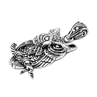 Bali Legacy Sterling Silver Owl Pendant without Chain 5.84 Grams