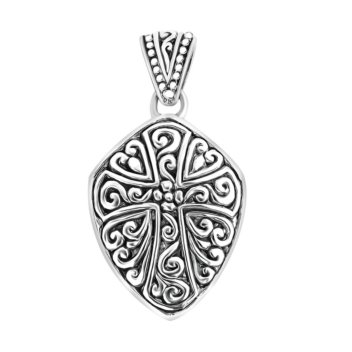 Bali Legacy Sterling Silver Cross Pendant without Chain 4.60 Grams image number 0
