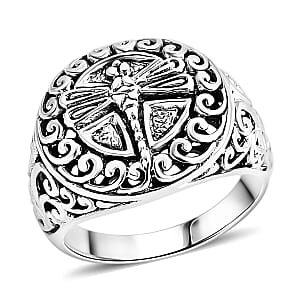 Bali Legacy Sterling Silver Dragonfly Ring (Size 10.0) 7.70 Grams
