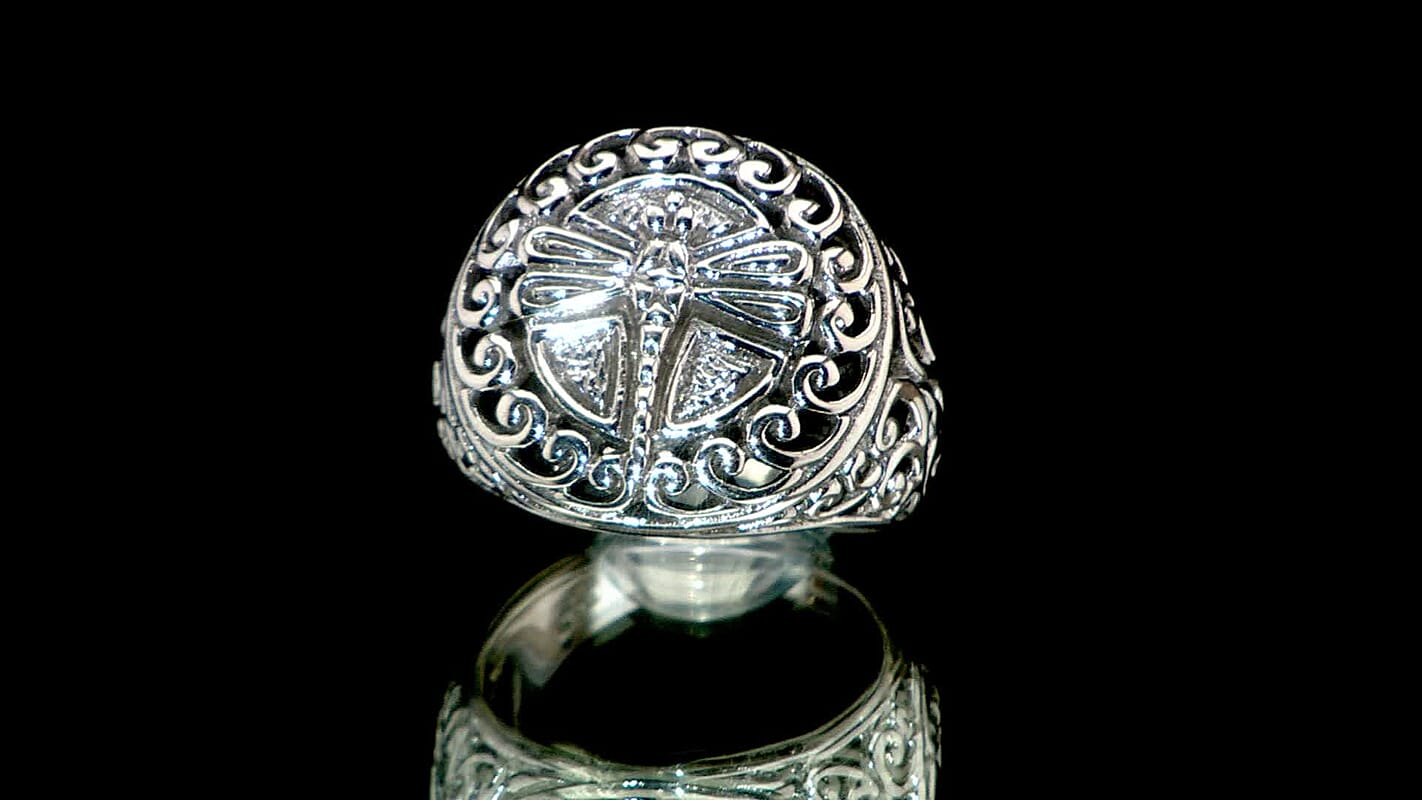 Bali Legacy Sterling Silver Dragonfly Ring (Size 10.0) 7.70 Grams