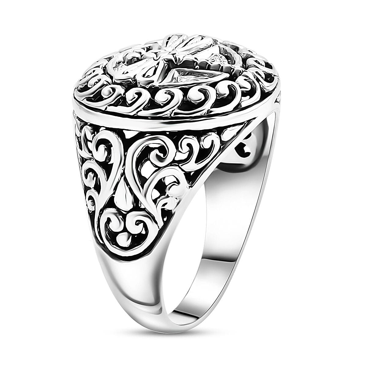 Bali Legacy Sterling Silver Dragonfly Ring (Size 7.0) 7.70 Grams image number 3