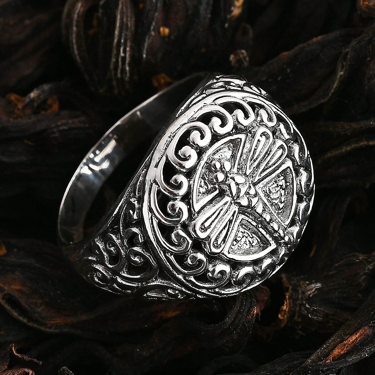 Bali Legacy Sterling Silver Dragonfly Ring (Size 9.0) 7.70 Grams image number 1
