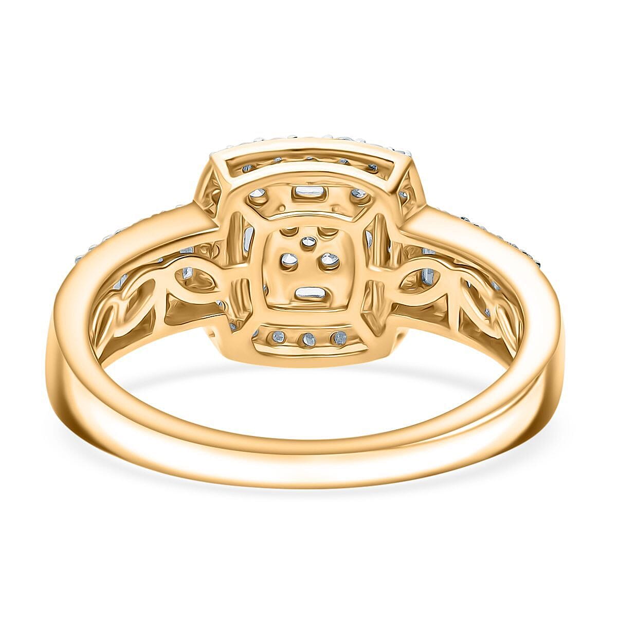 Luxuriant Lab Grown Diamond G-H SI 1.00 ctw Ring in 18K Vermeil Yellow Gold Over Sterling Silver (Size 8.0)
