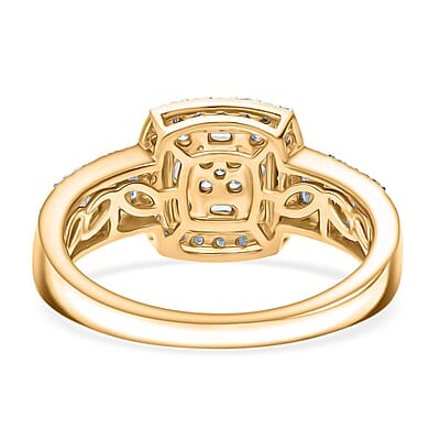 Luxuriant Lab Grown Diamond G-H SI 1.00 ctw Ring in 18K Vermeil Yellow Gold Over Sterling Silver (Size 8.0)