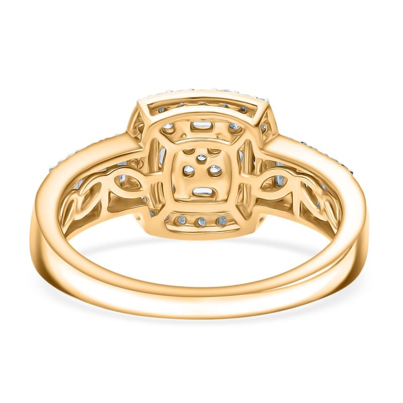 Luxuriant Lab Grown Diamond G-H SI 1.00 ctw Ring in 18K Vermeil Yellow Gold Over Sterling Silver (Size 8.0)