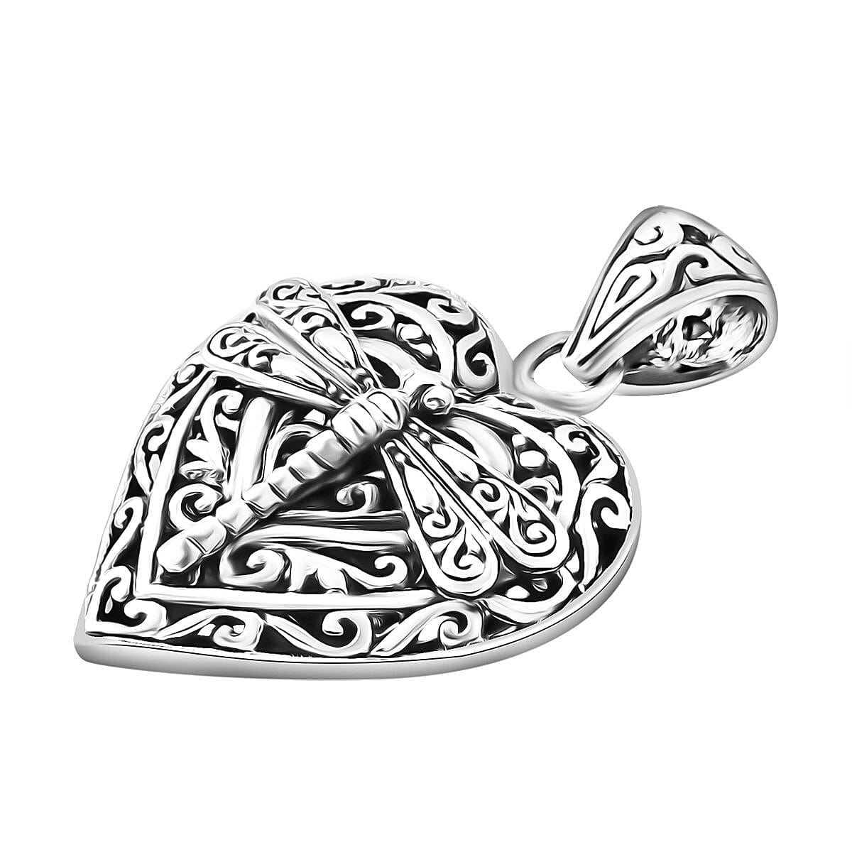 Bali Legacy Sterling Silver Dragonfly Pendant without Chain 6.32 Grams image number 2