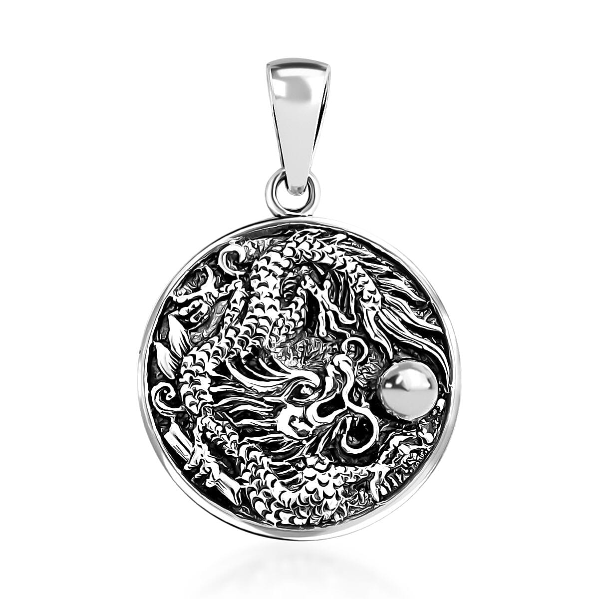 Bali Legacy Sterling Silver Dragon Pendant without Chain 5.43 Grams image number 0