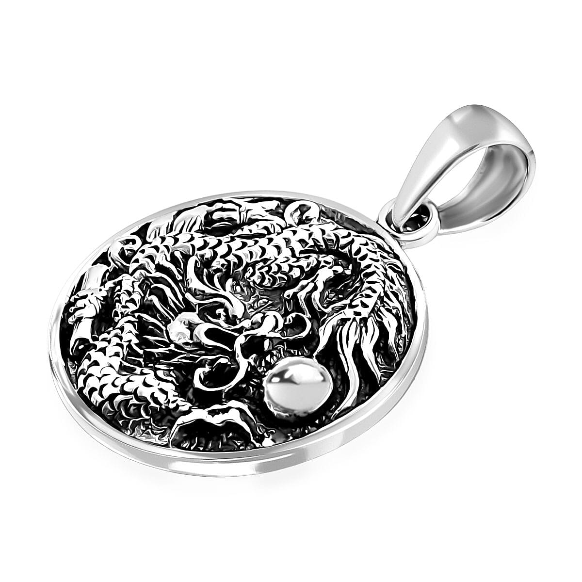 Bali Legacy Sterling Silver Dragon Pendant without Chain 5.43 Grams image number 3