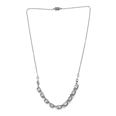 Sky Blue Topaz 4.00 ctw Necklace in Stainless Steel 18 Inches