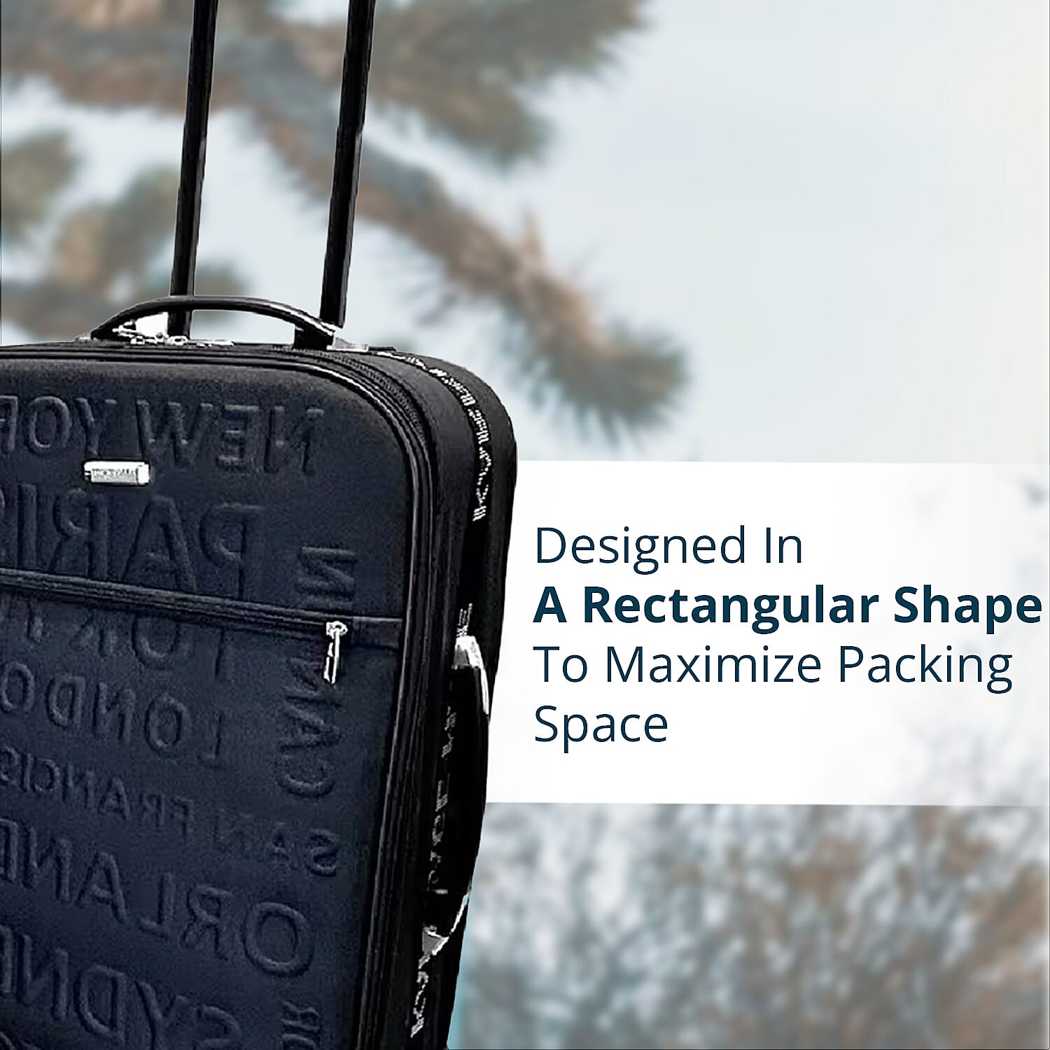 Karriage Mate 3pc Expandable Softshell Spinner Luggage Set -Black