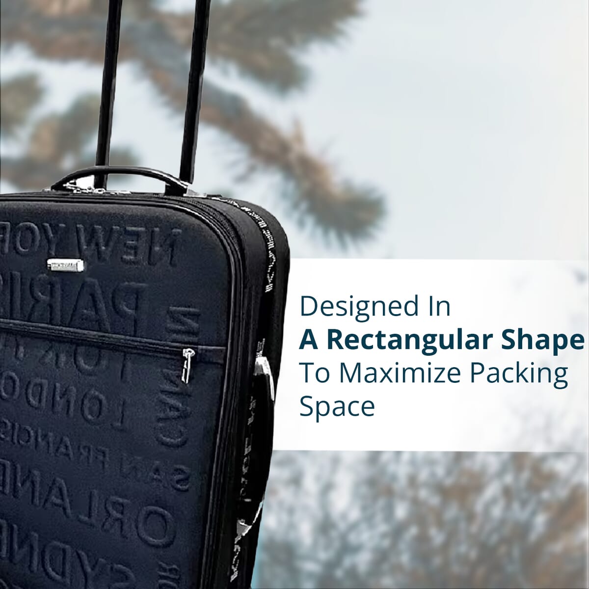 Karriage Mate 3pc Expandable Softshell Spinner Luggage Set -Black (28", 24", 20") image number 4